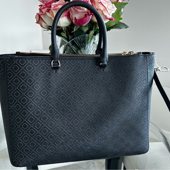 Tory Burch Robinson Perforated Convertible Satchel - Picture 5 of 11